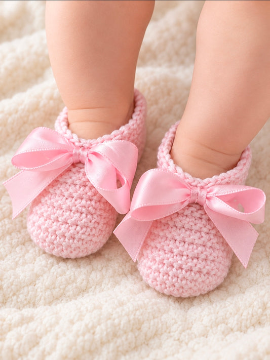 Baby Girls Crochet Newborn Booties