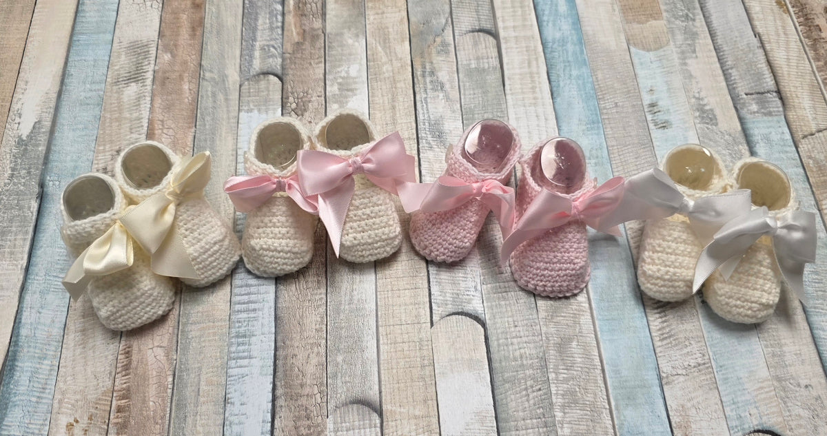 Baby Girls Crochet Newborn Booties