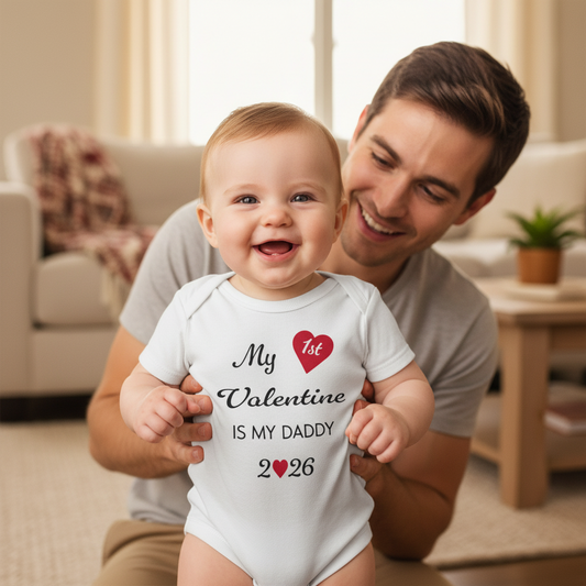 My 1st Valentine Is My Daddy 2026 Printed Vest