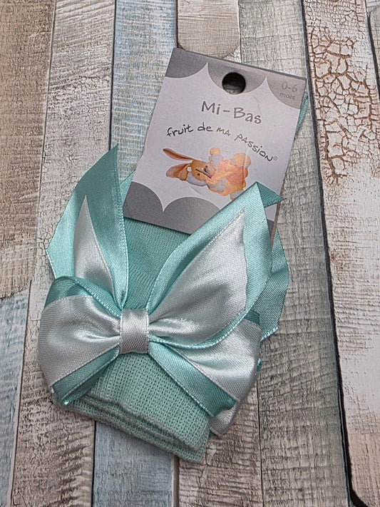 Baby Girls Mint Green Knee Socks