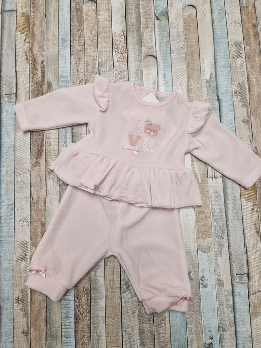 Baby Girls Teddy Love Top And Trouser Set