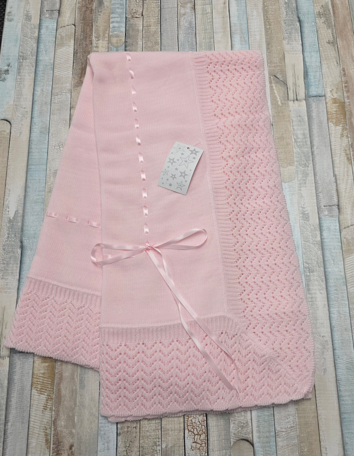Baby Girls Pink Knitted Shawl
