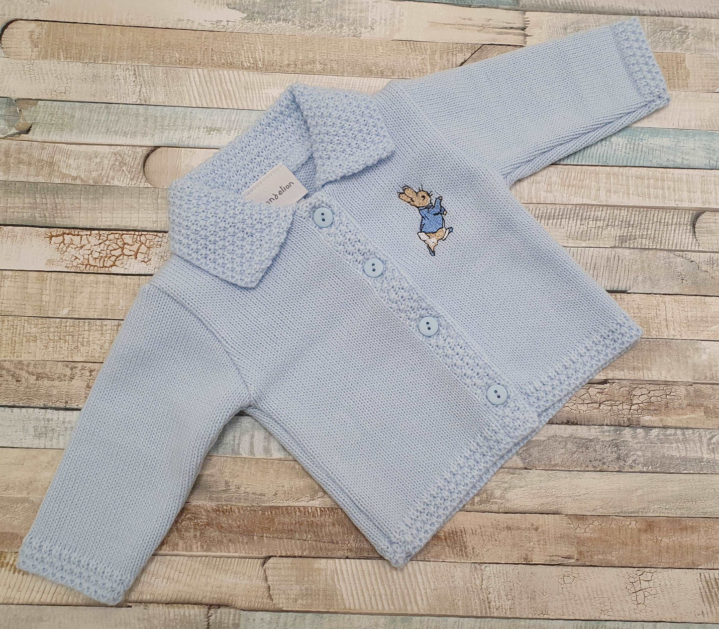 Baby Boys Blue Rabbit Cardigan