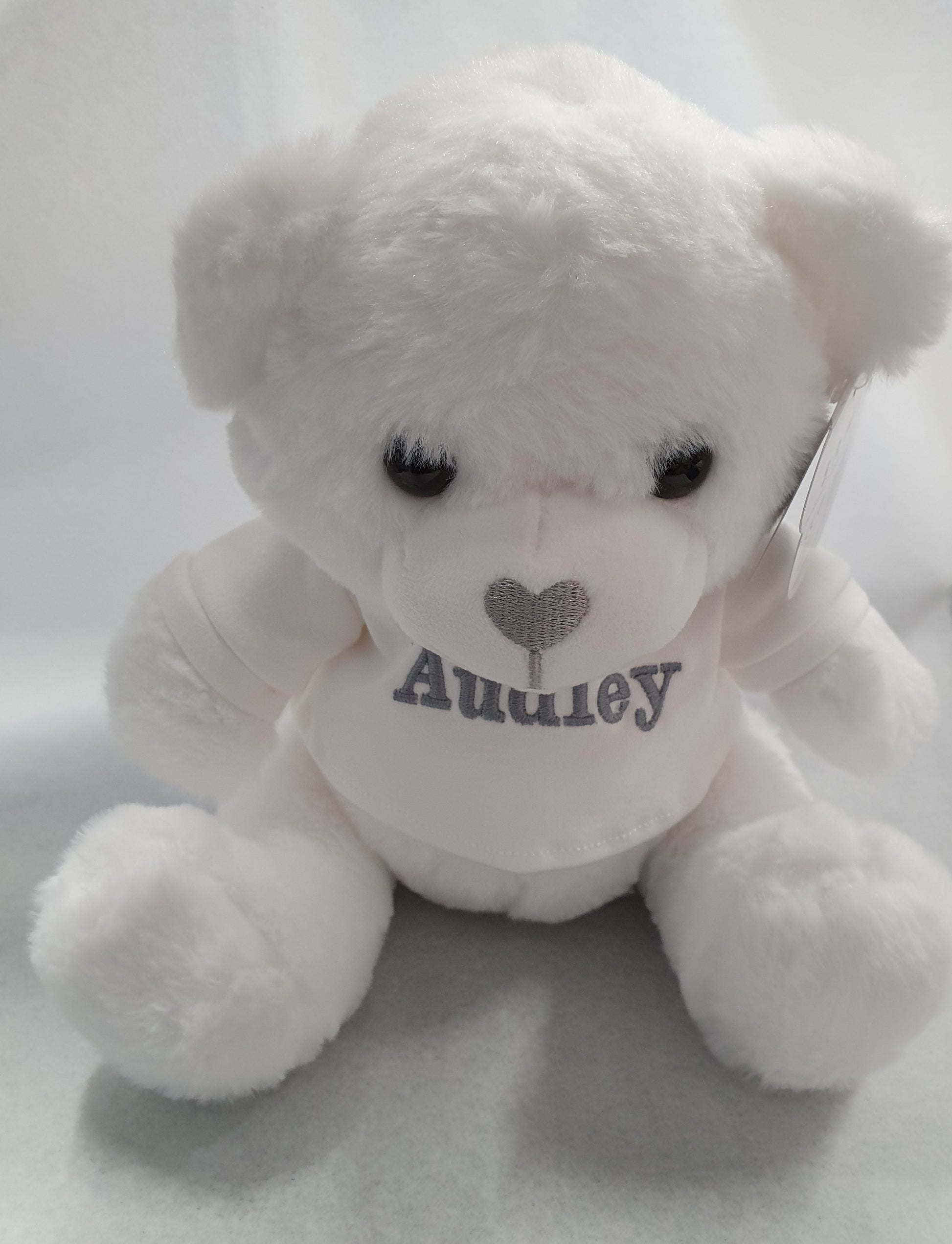 White Soft 25 cm Teddy With Personalised T Shirt