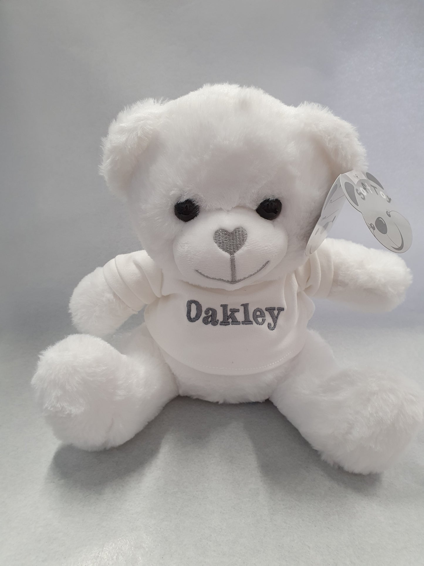 White Soft 25 cm Teddy With Personalised T Shirt