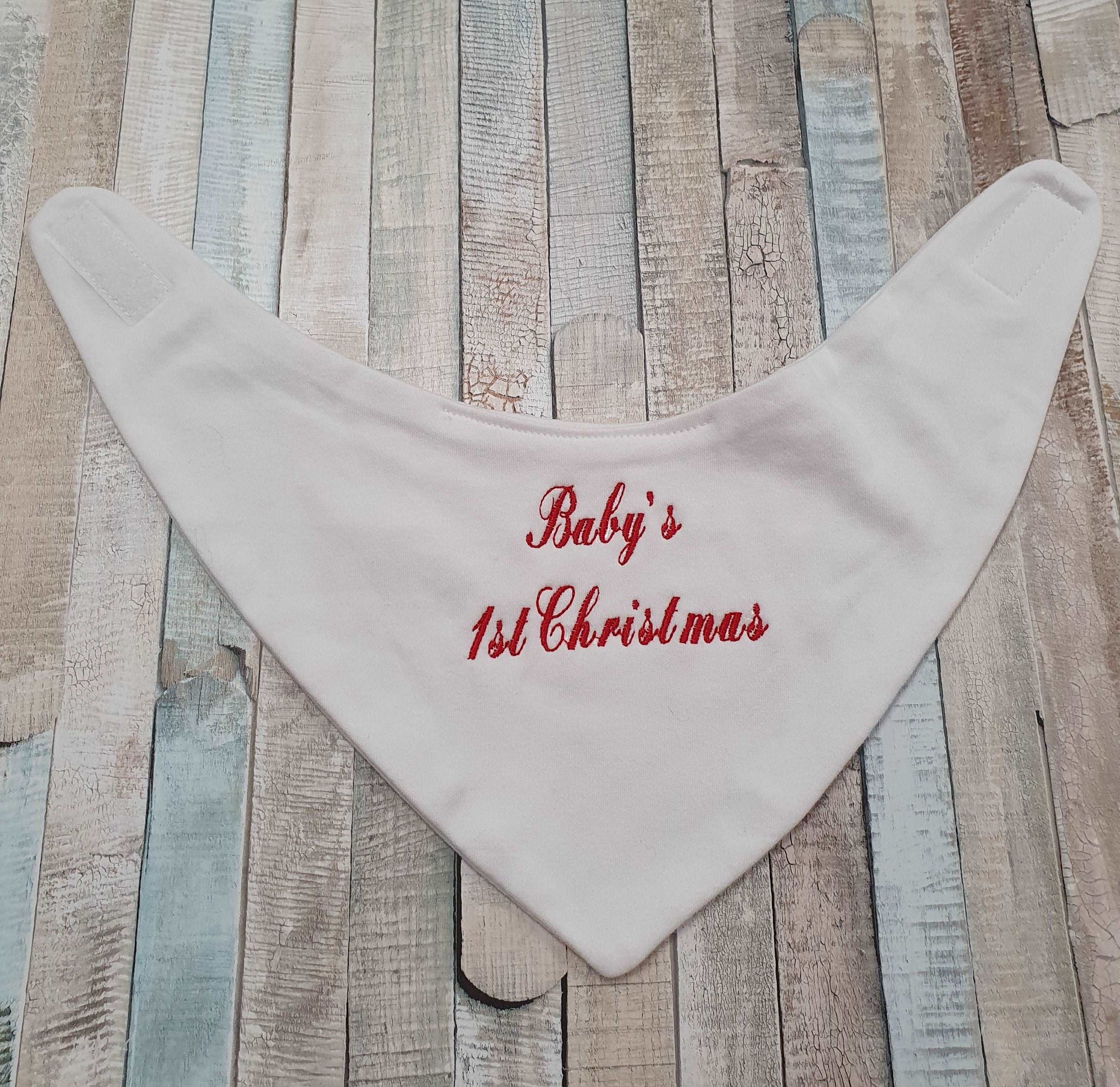 Baby's 1st Christmas Bandana Bibs