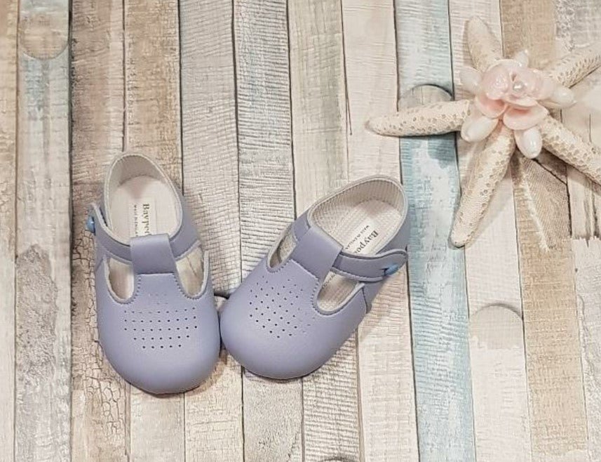 Baby Boys Blue Soft Dimple Pram Shoe - Nana B Baby & Childrenswear Boutique