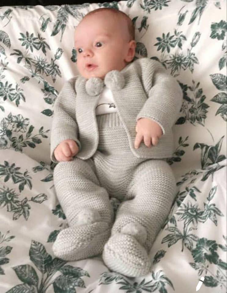 Baby Boys Grey Knitted Pom Pom Set - Nana B Baby & Childrenswear Boutique