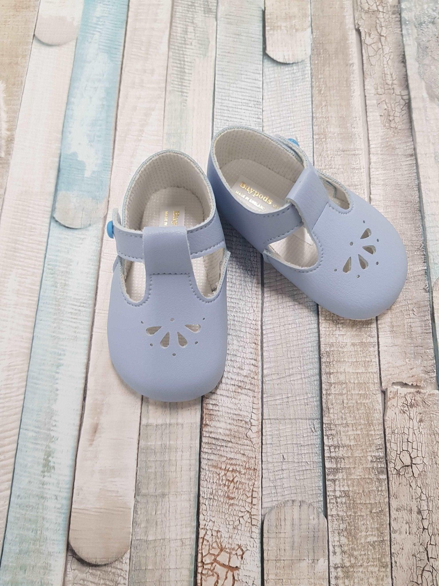 Baby Boys Light Blue Petal Pram Shoe - Nana B Baby & Childrenswear Boutique