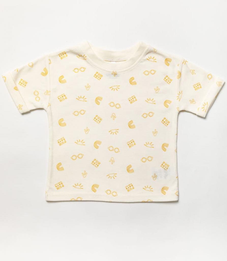 Baby Boys Mustard And Cream Short Set - Nana B Baby & Childrenswear Boutique