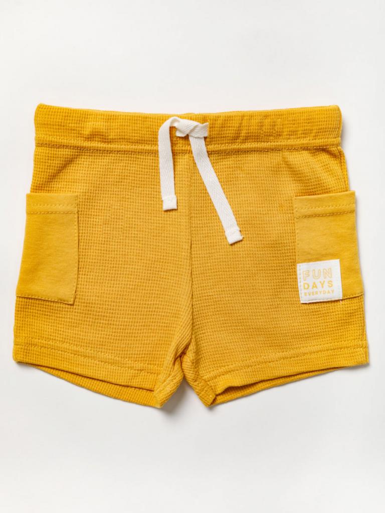 Baby Boys Mustard And Cream Short Set - Nana B Baby & Childrenswear Boutique