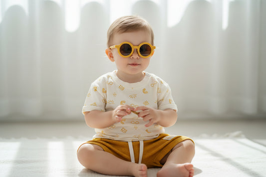Baby Boys Mustard And Cream Short Set - Nana B Baby & Childrenswear Boutique