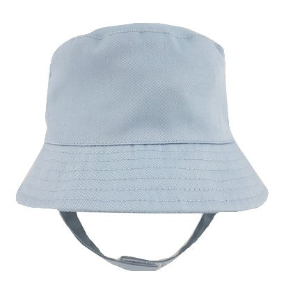 Baby Boys Plain Slate Grey Bucket Hat With Chin Strap - Nana B Baby & Childrenswear Boutique