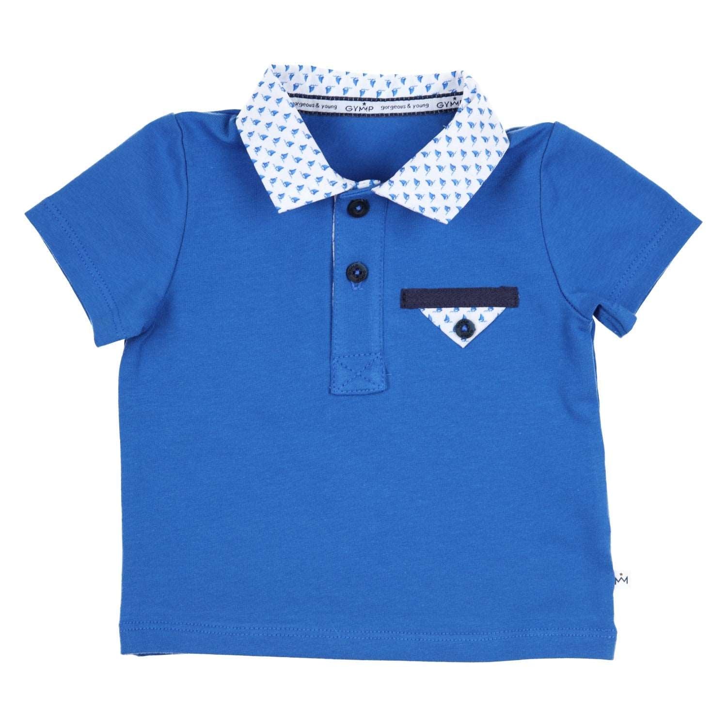 Baby Boys Royal Blue Short Sleeved Shirt - Nana B Baby & Childrenswear Boutique
