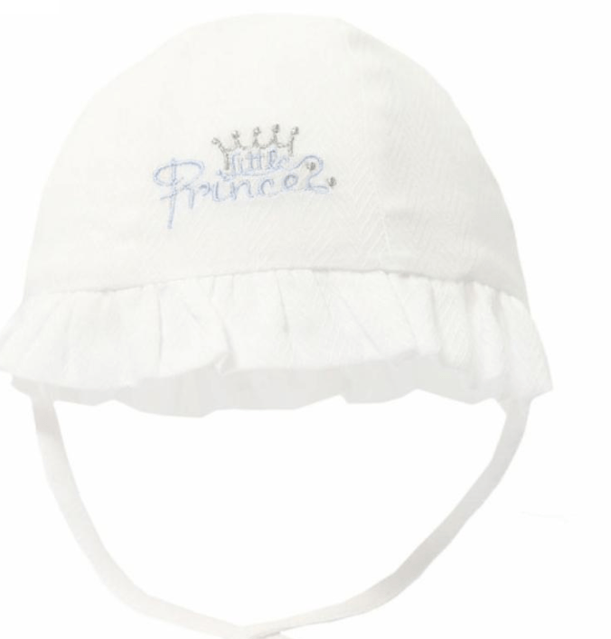 Baby Boys Sun Hat With Prince Embroidery - Nana B Baby & Childrenswear Boutique