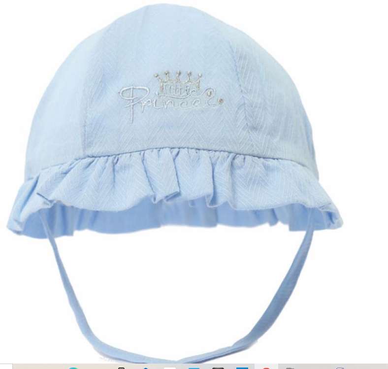 Baby Boys Sun Hat With Prince Embroidery - Nana B Baby & Childrenswear Boutique