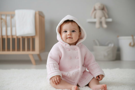 Baby Girls Pink Hooded Pram Coat
