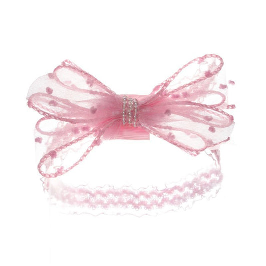 Baby Girls Pink Lace Headband