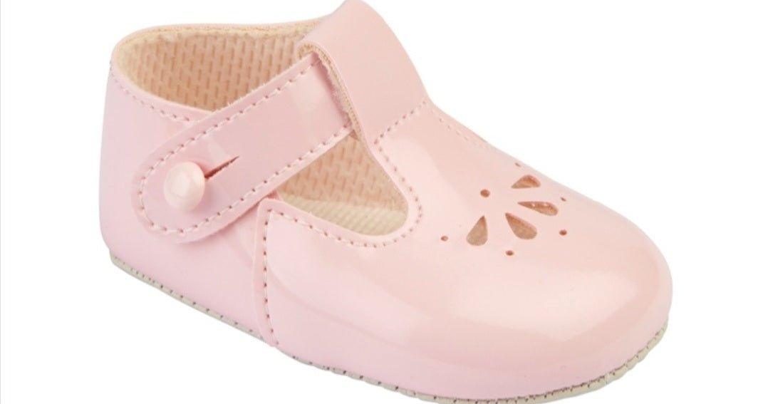 Baby Girls Pink Petal Patent Shoe