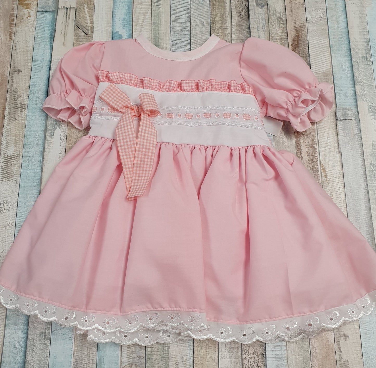 Baby Girls Pink Short Sleeved Dress