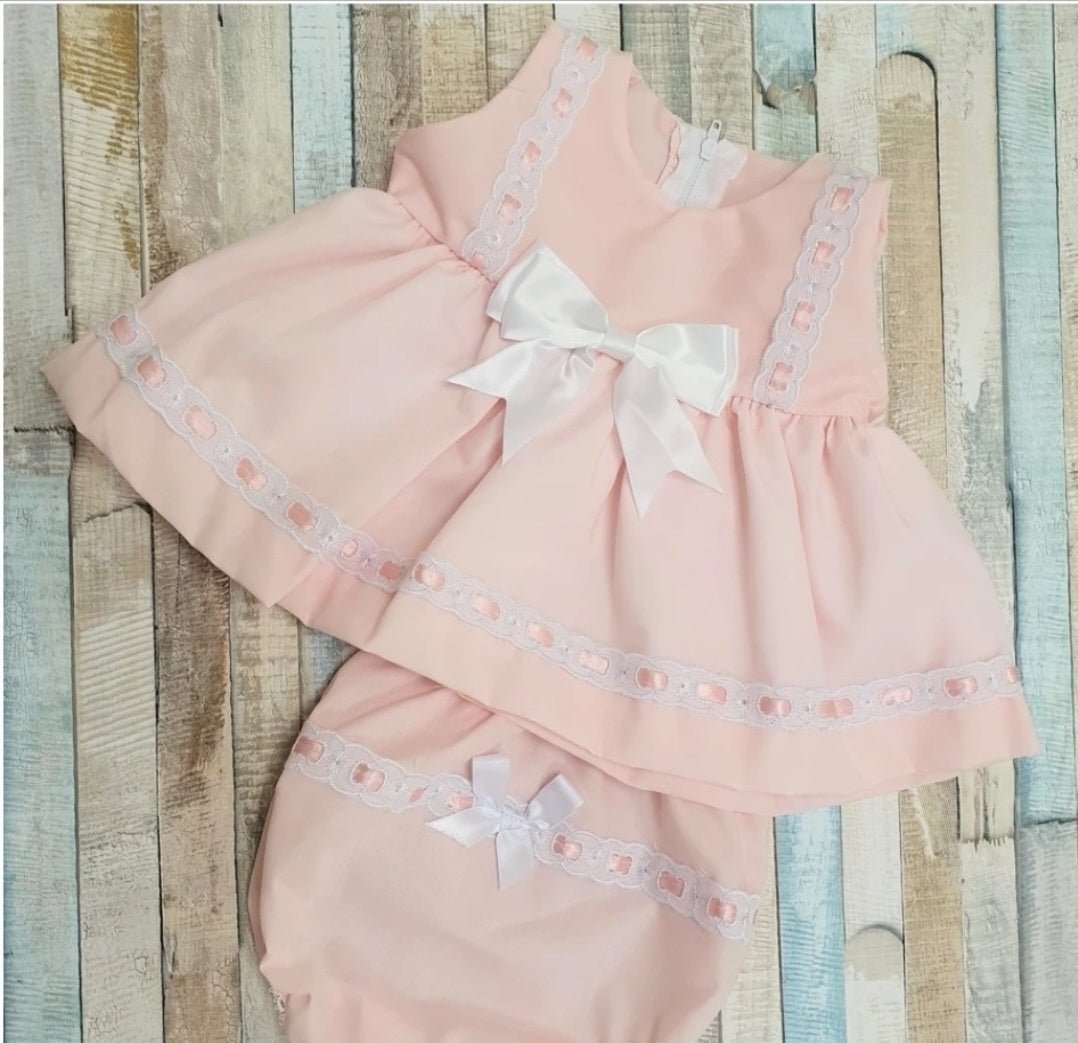 Baby Girls Pink Sleeveless Dress & Pants