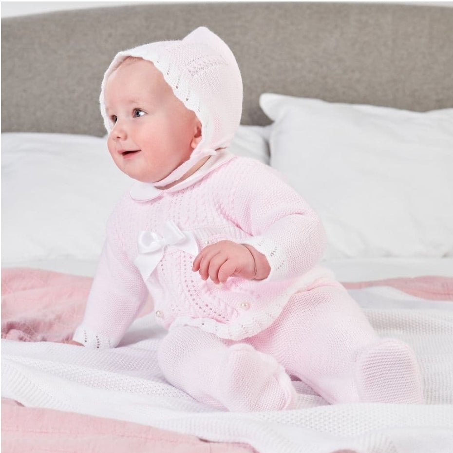 Baby Girls Pink & White 3 Piece Angel Top & Leggings Set - Nana B Baby & Childrenswear Boutique