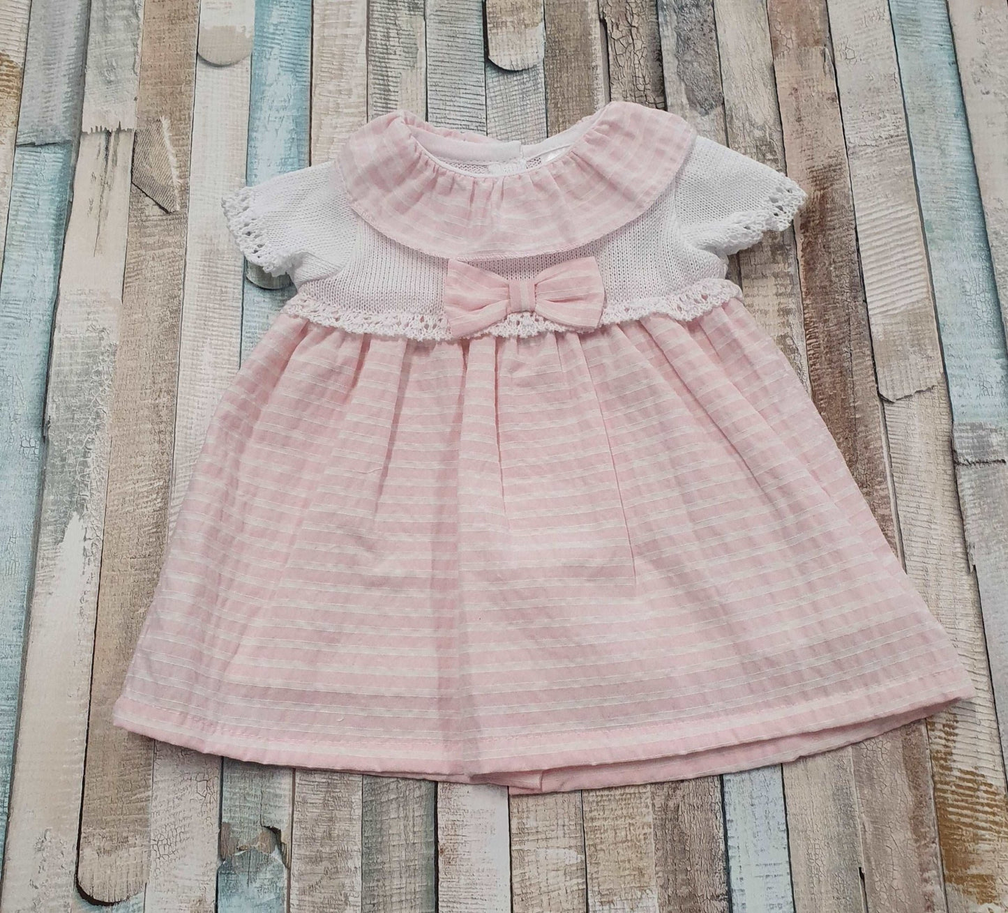 Baby Girls Pink & White Striped Dress - Nana B Baby & Childrenswear Boutique