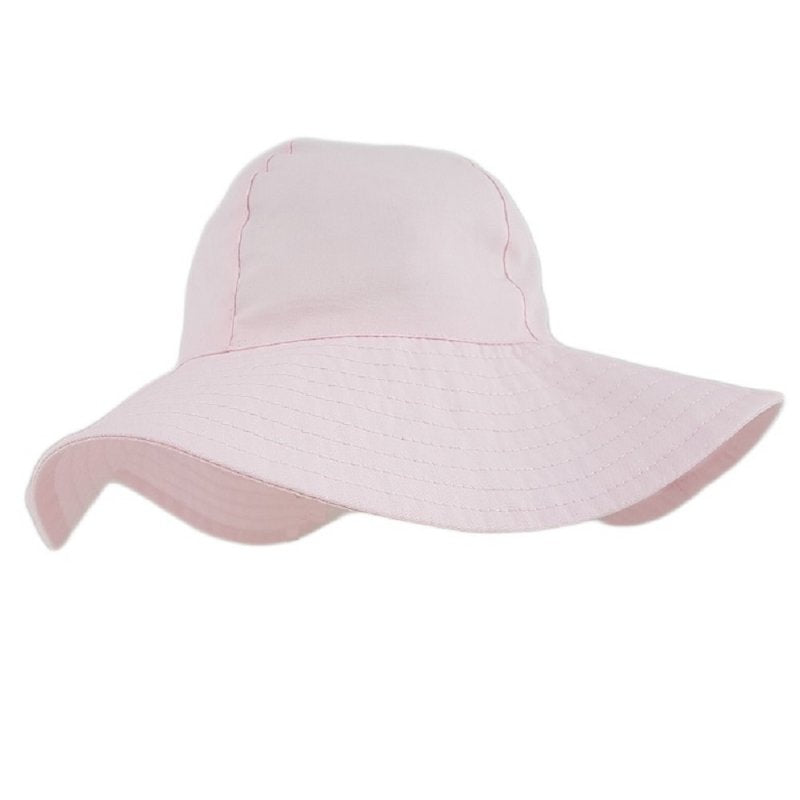 Baby Girls Pink Wide Brim Bucket Hat