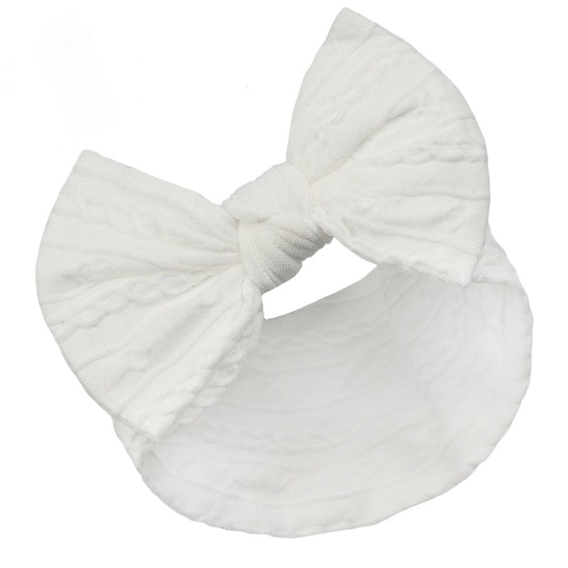 Baby Girls White Cable Knit Headband - Nana B Baby & Childrenswear Boutique