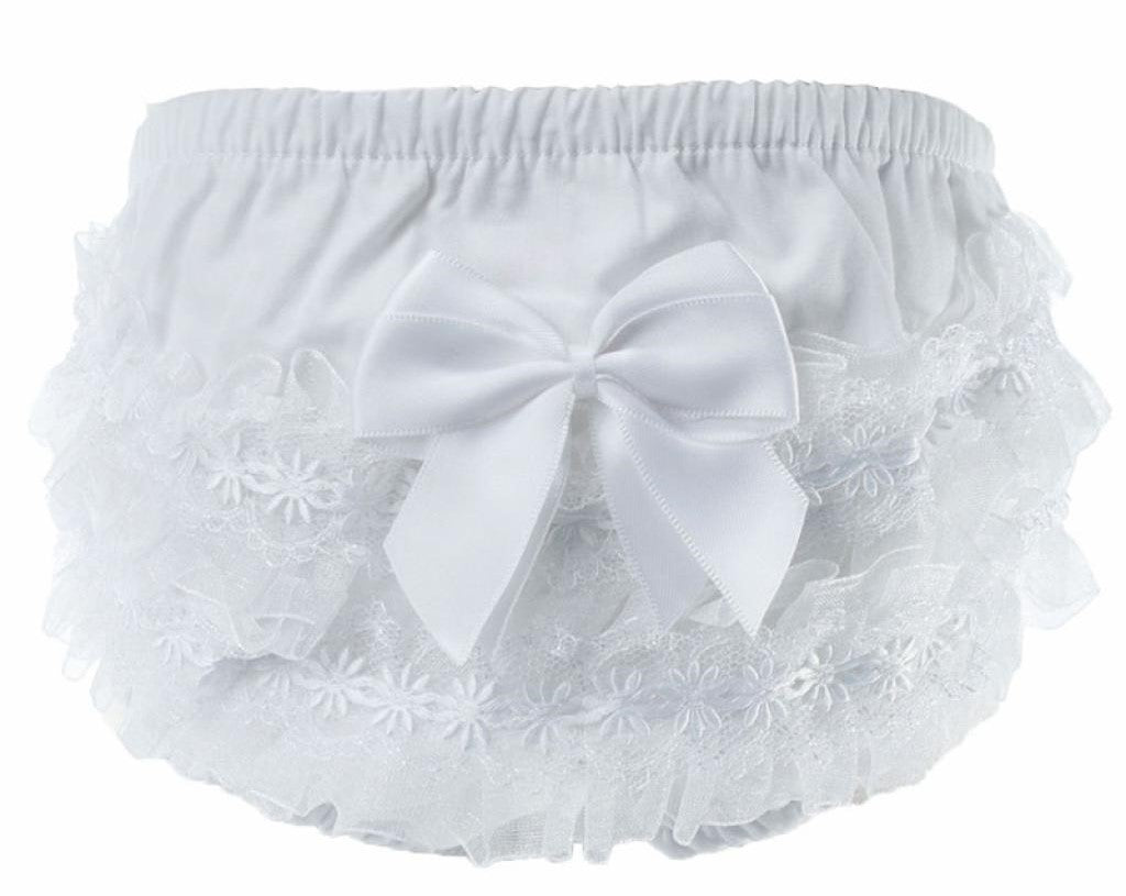 Baby Girls White Frilly Pants - Nana B Baby & Childrenswear Boutique