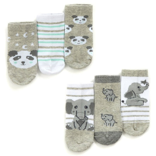 Baby Unisex Grey And White Ankle Socks - Nana B Baby & Childrenswear Boutique