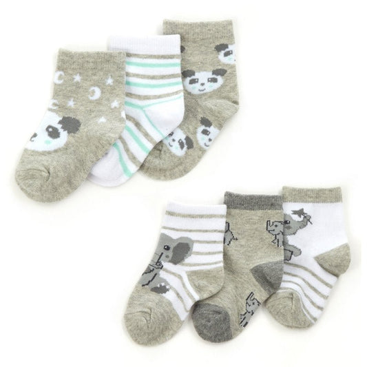 Baby Unisex Grey And White Ankle Socks - Nana B Baby & Childrenswear Boutique
