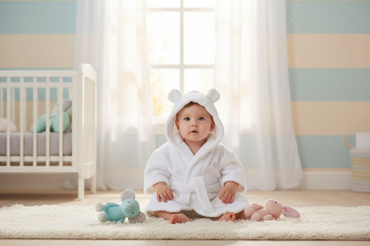 Baby White Hooded Dressing Gown - Nana B Baby & Childrenswear Boutique