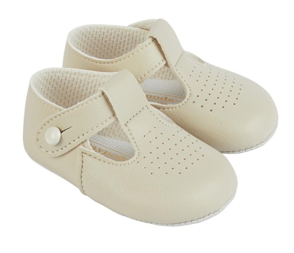 Beige Dimple Baby Pram Shoe - Nana B Baby & Childrenswear Boutique