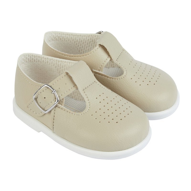 Beige Hard Sole Shoes - Nana B Baby & Childrenswear Boutique
