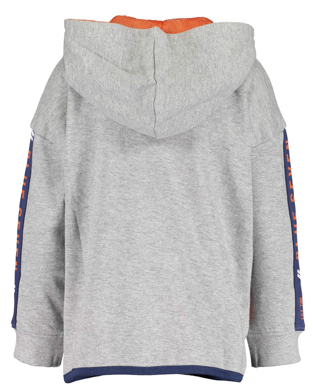 Blue College Style Hooded Jacket - Nana B Baby & Childrenswear Boutique