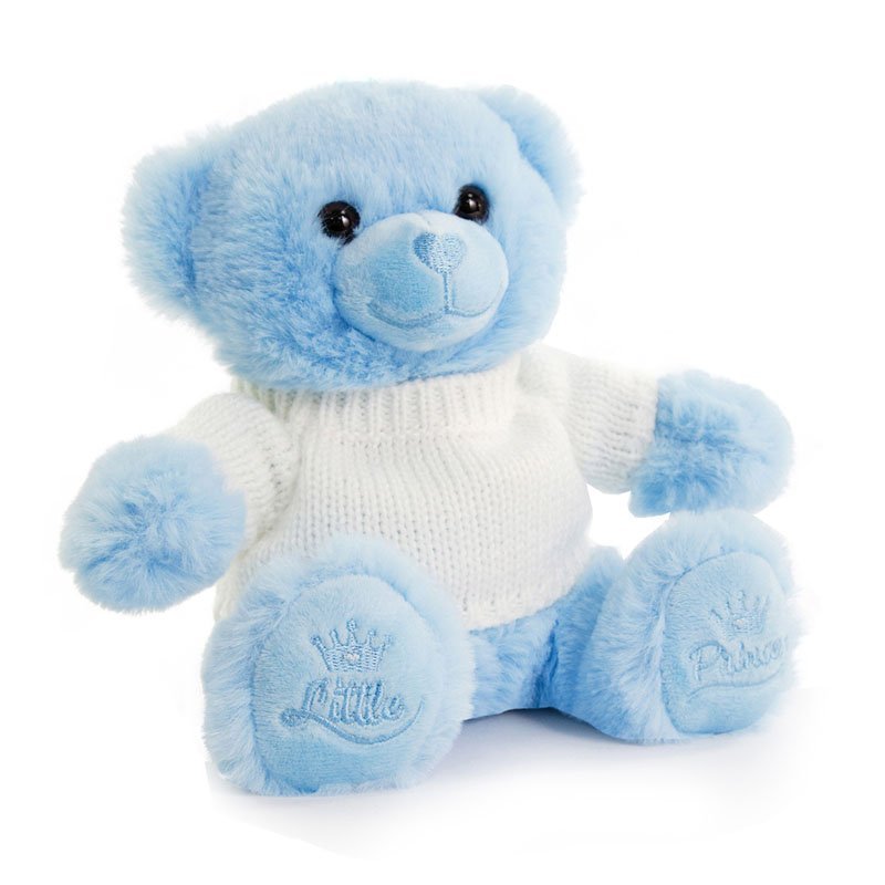 Blue Soft Teddy With Personalised Jumper - Nana B Baby & Childrenswear Boutique