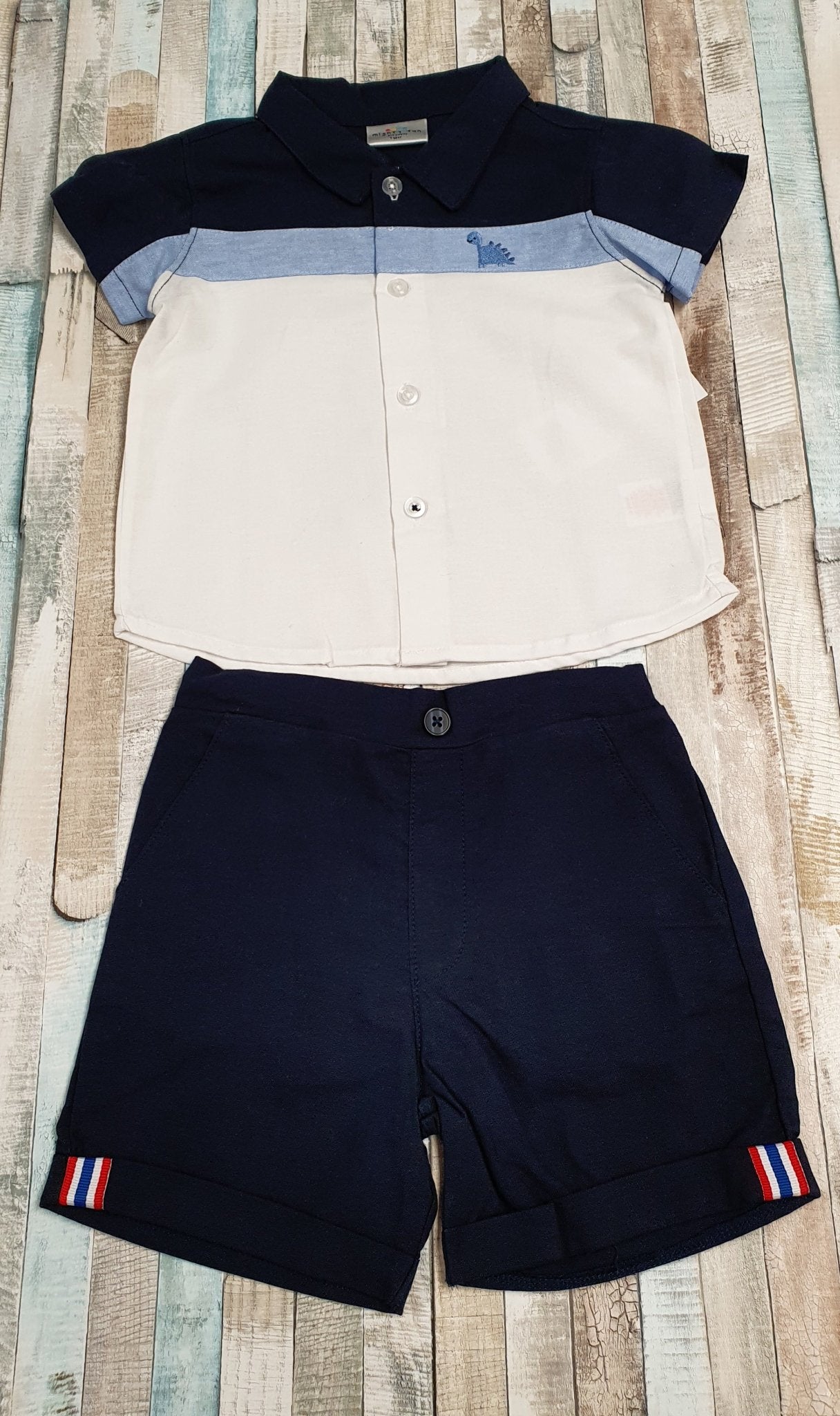Boys Navy And White Short Set - Nana B Baby & Childrenswear Boutique