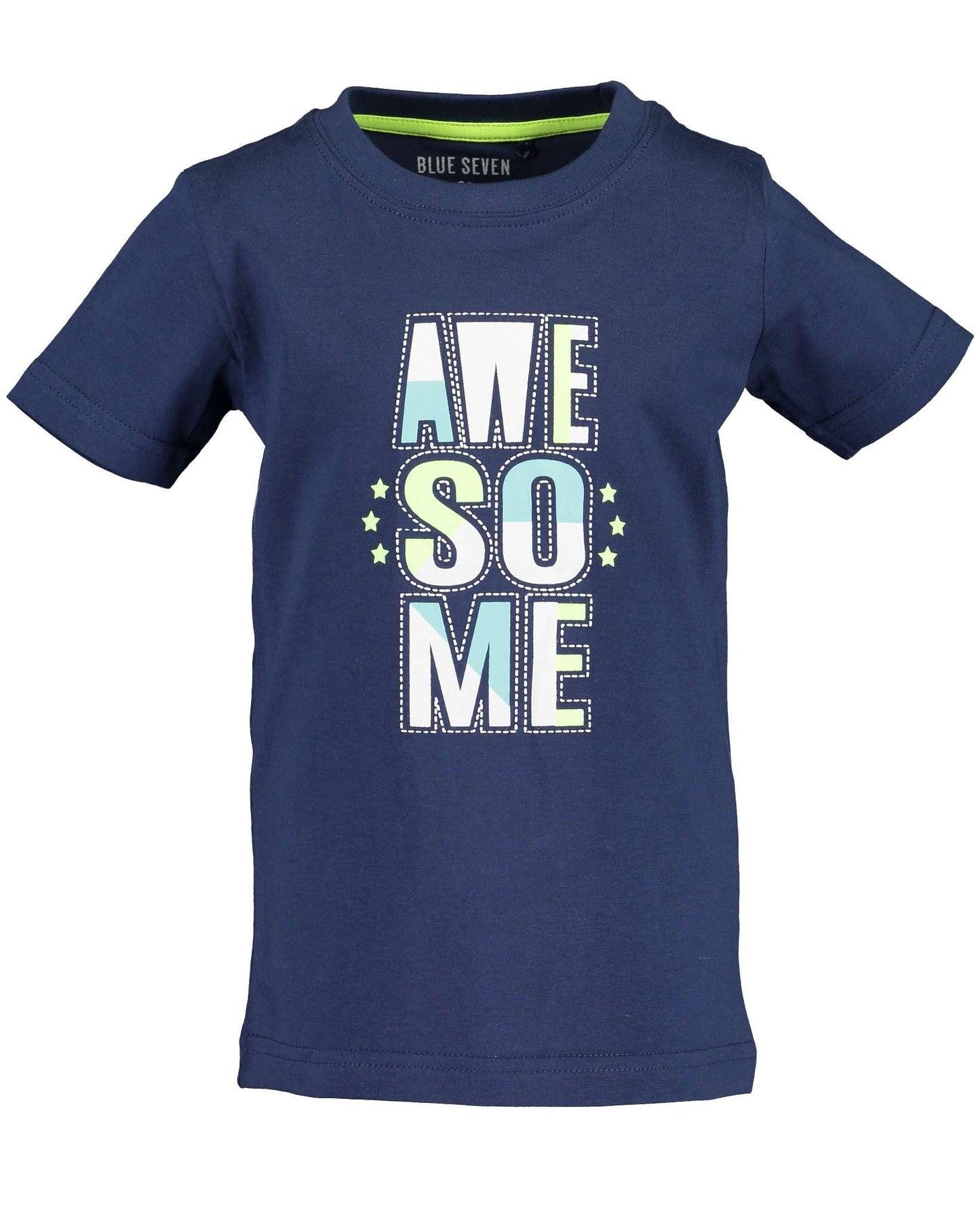 Boys Navy "Awesome" T Shirt - Nana B Baby & Childrenswear Boutique