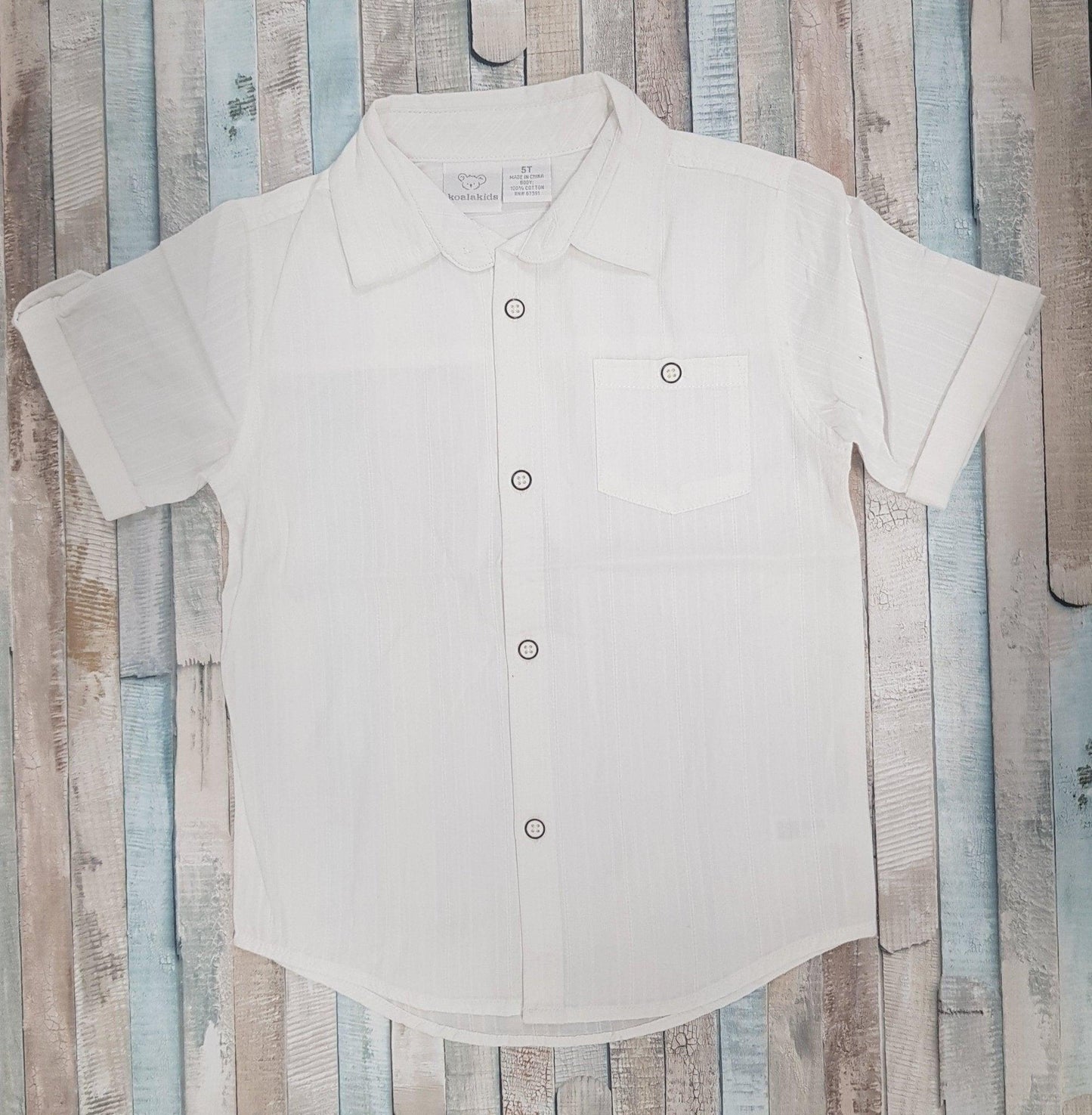 Boys Short Sleeved Woven Shirt - Nana B Baby & Childrenswear Boutique