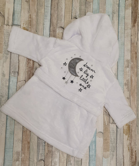 Dream Big Little One White Dressing Gown - Nana B Baby & Childrenswear Boutique