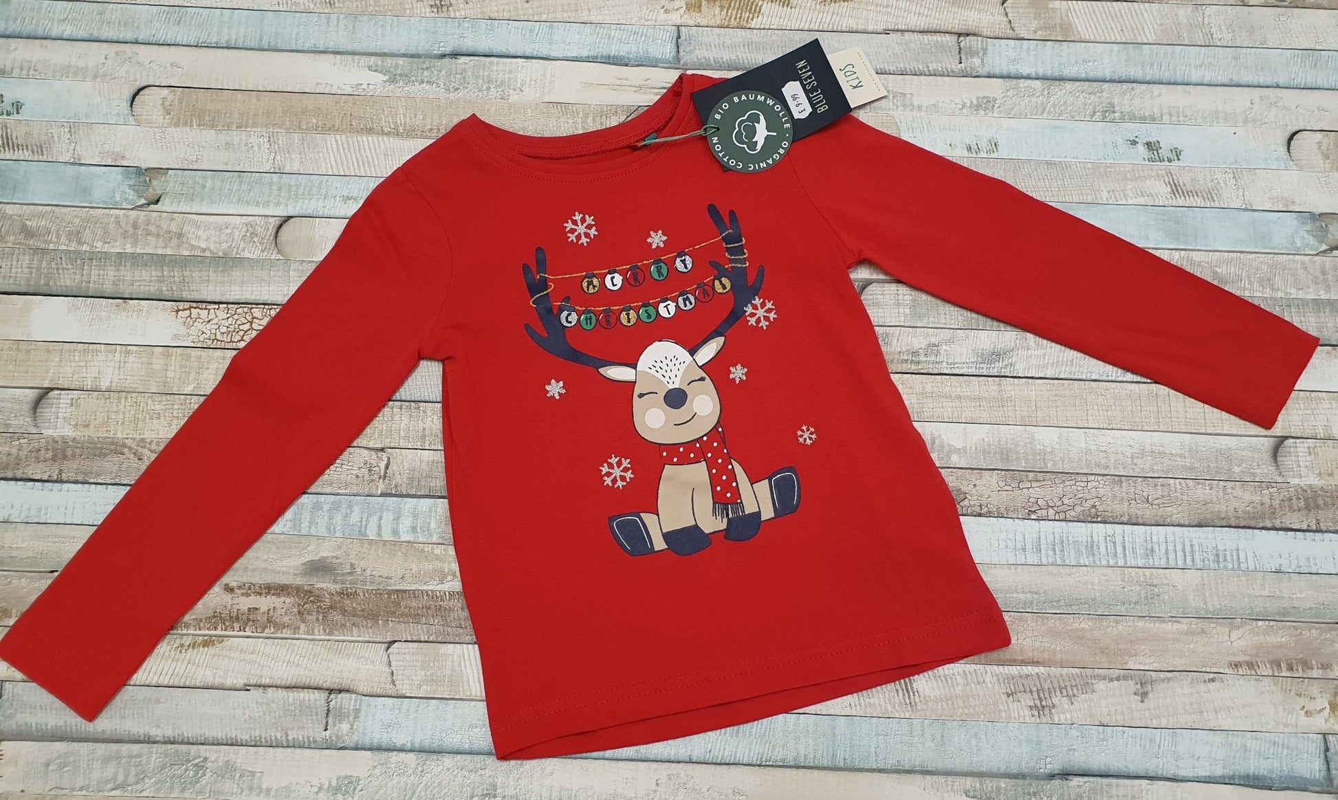 Girls Christmas Reindeer T Shirt - Nana B Baby & Childrenswear Boutique
