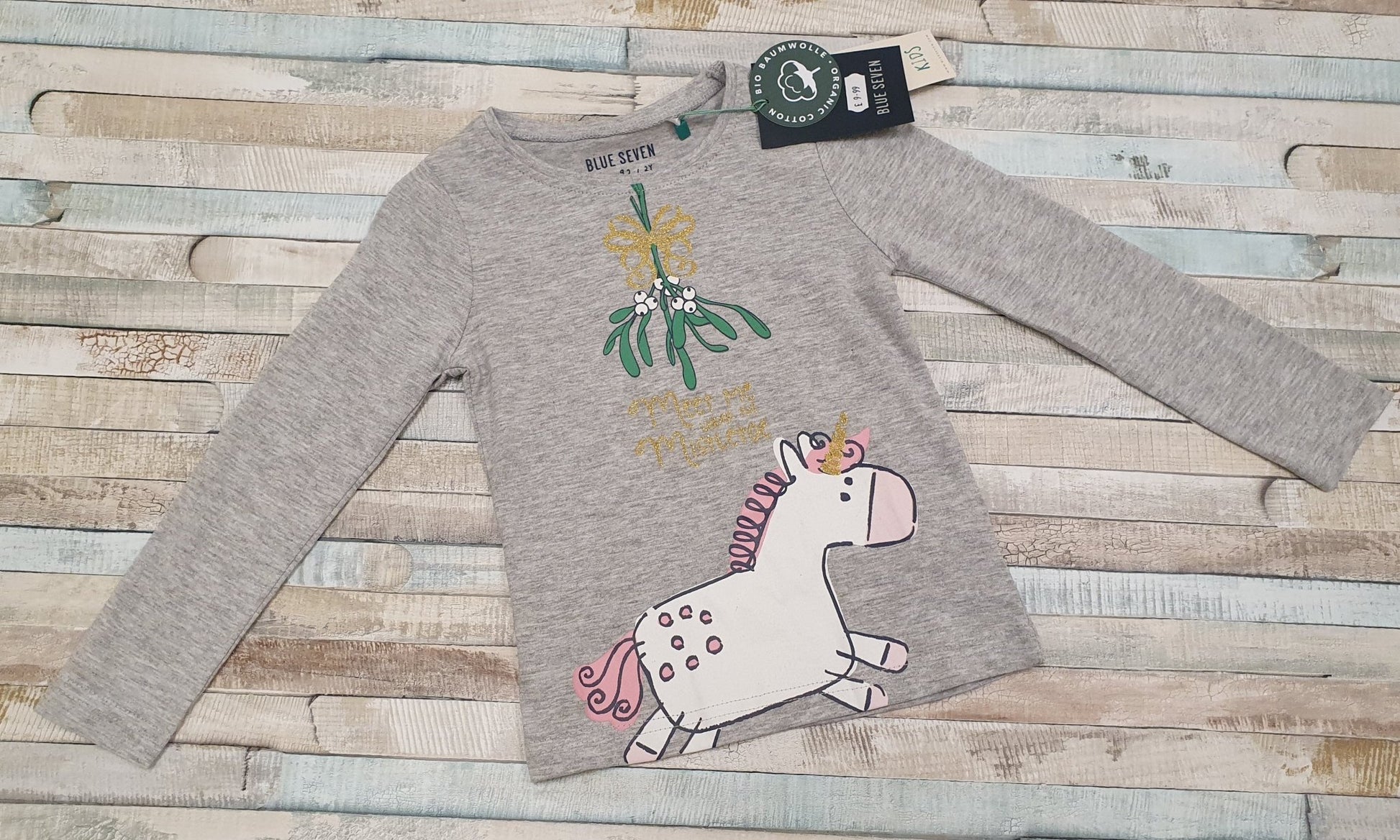 Girls Christmas Unicorn T Shirt - Nana B Baby & Childrenswear Boutique