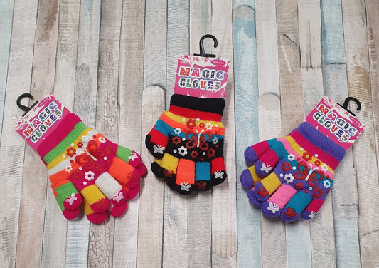 Girls Gloves With Butterfly Design - Nana B Baby & Childrenswear Boutique