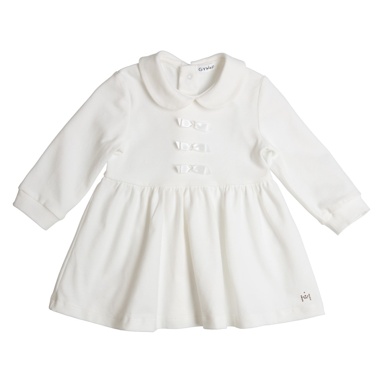 Girls Off White Soft Cotton Long Sleeved Dress - Nana B Baby & Childrenswear Boutique