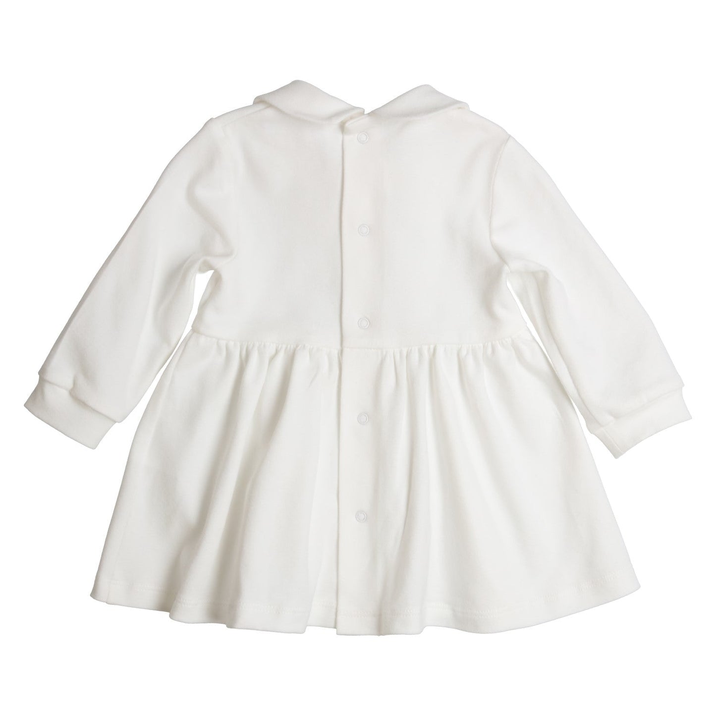 Girls Off White Soft Cotton Long Sleeved Dress - Nana B Baby & Childrenswear Boutique