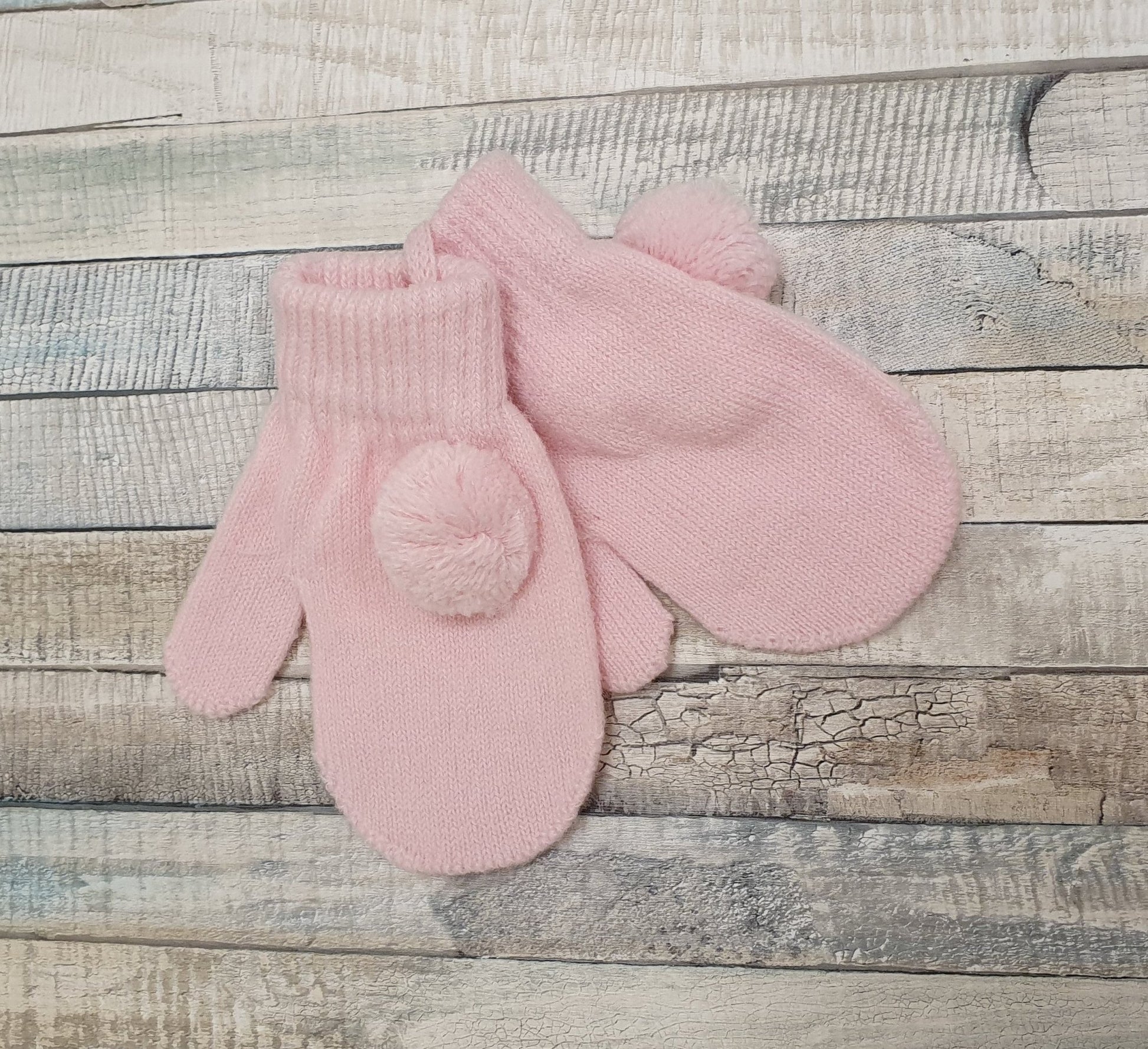 Knitted Baby Mittens With Pom Pom - Nana B Baby & Childrenswear Boutique