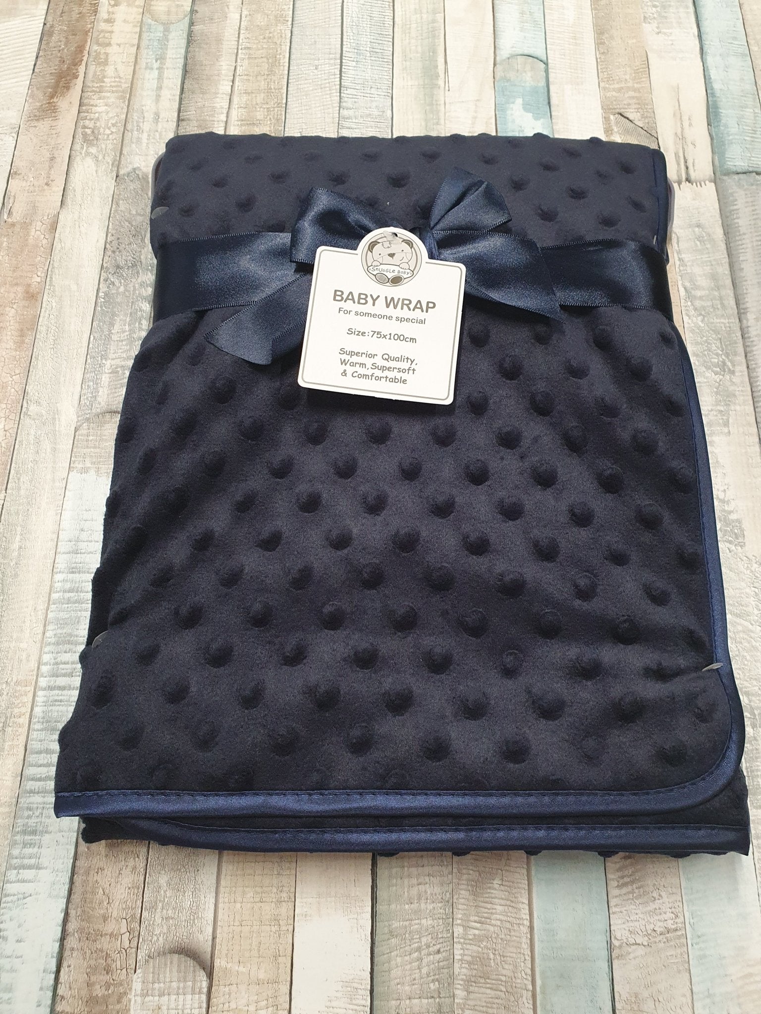 Navy Dimple Embossed Baby Wrap/ Blanket - Nana B Baby & Childrenswear Boutique