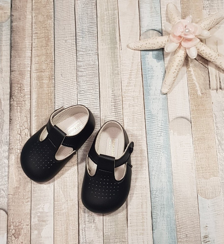 Navy Dimple Soft Pram Shoe - Nana B Baby & Childrenswear Boutique
