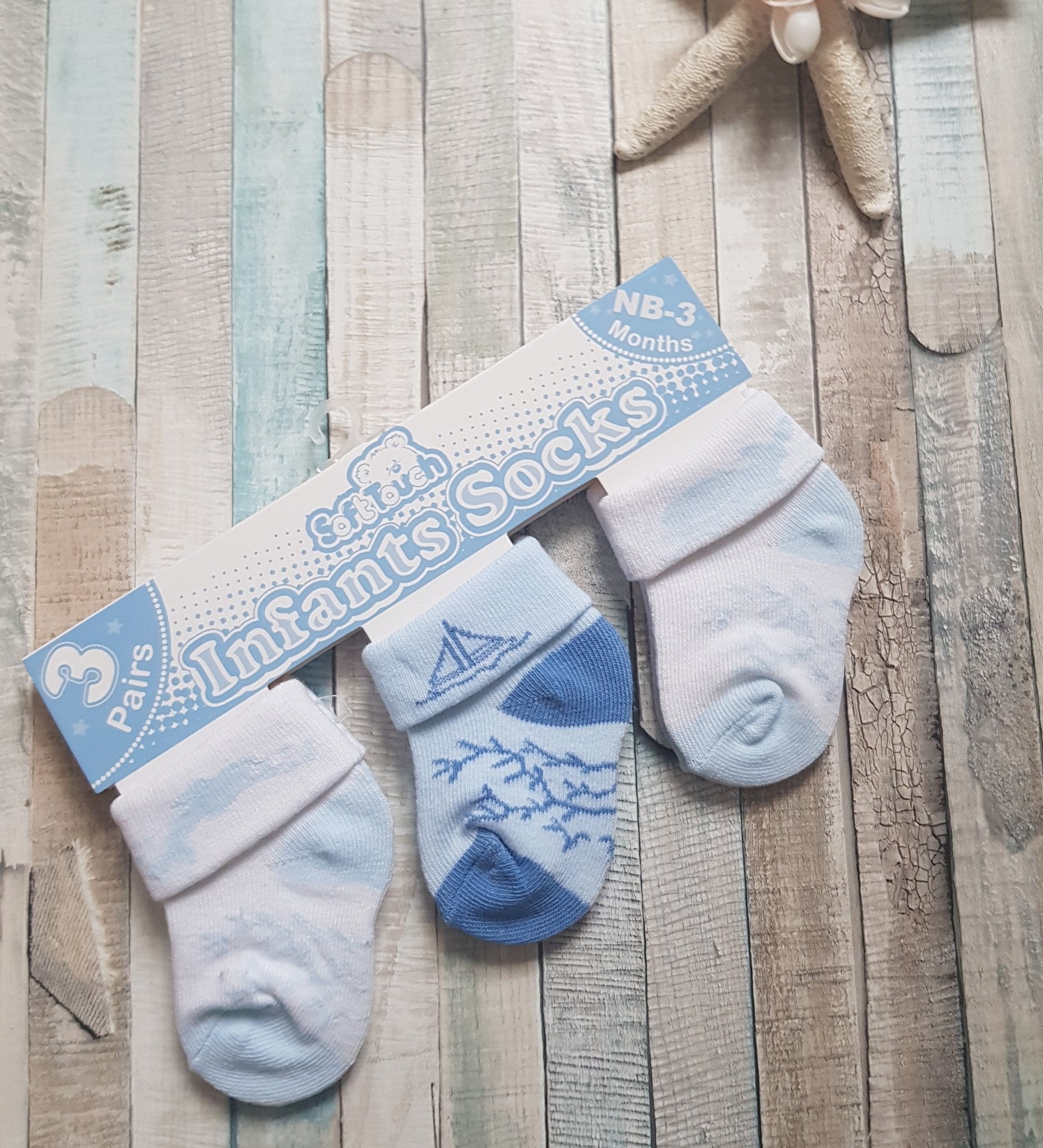 Pack Of 3 Pairs Baby Boys Ankle Socks - Nana B Baby & Childrenswear Boutique